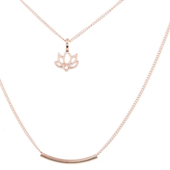 GOOD KARMA LOTUS FLOWER layered necklace. New - Picture 3 of 3